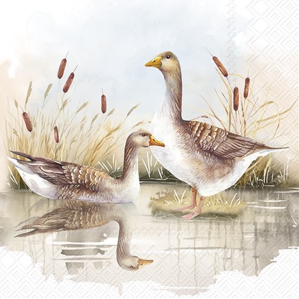 IHR L-1070200 Wild Geese Lunch-Servietten 3-lagig (20 Stk.) 33 x 33 cm