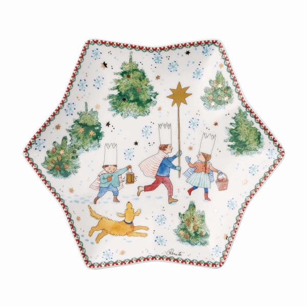 Hutschenreuther Sammelkollektion 25 Weihnachtsspiele Sternschale 24cm