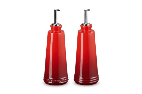 Le Creuset Steinzeug 80842300600003 Öl und Essig Set 0,3L - Kirschrot