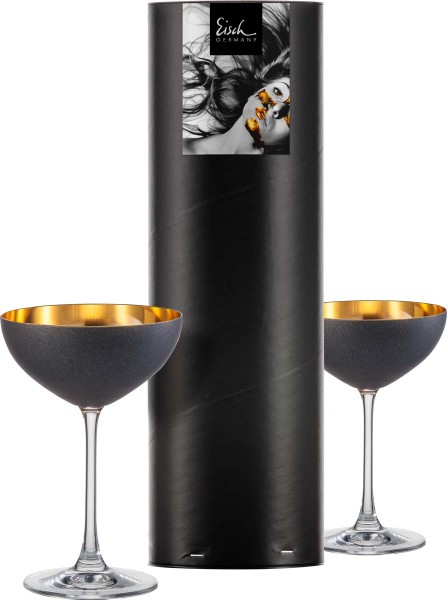 Eisch Cosmo Gold 180256 Dessert/Cocktailschale 551/8 Gold - Schwarz - 2stk.