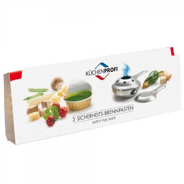 Küchenprofi Kochen am Tisch 3 Sicherheits-Brennpasten