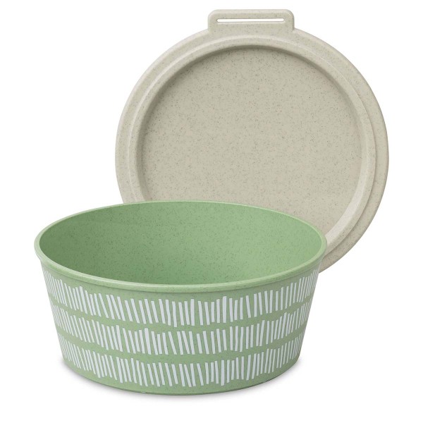 Koziol Blomster 8174703 Schale 1,3l mit Deckel, Line - Nature Leaf Green