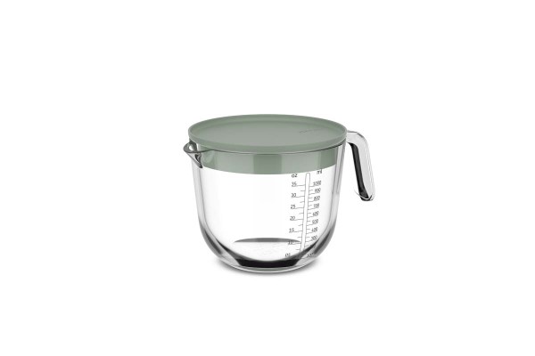 Mepal Chef it 102311094700 Glas Messbecher 1L mit Deckel - Nordic Sage