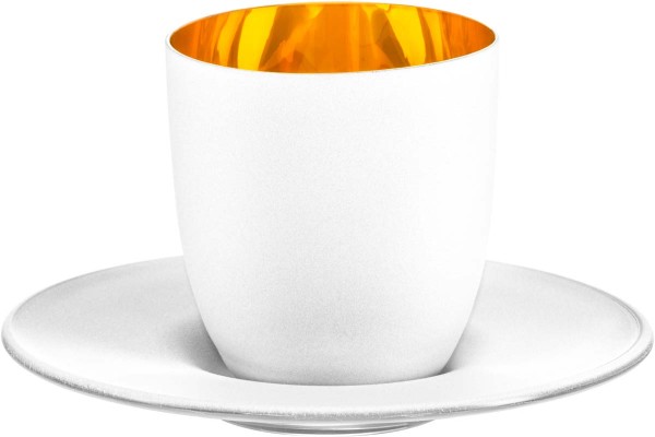 Eisch Cosmo Pure White 180324 Espresso Set 109/65 Gold - Weiß