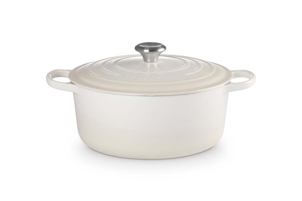 Le Creuset Gusseisen - Signature 21177287164430 Bräter rund 28cm 6,7L - Meringue