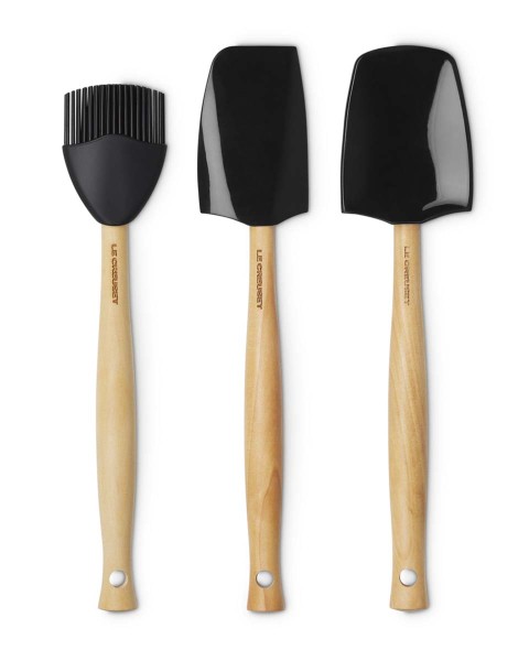 Le Creuset Silikon 42830001400007 Kochkellen-Set 3tlg. Craft - Schwarz Glänzend