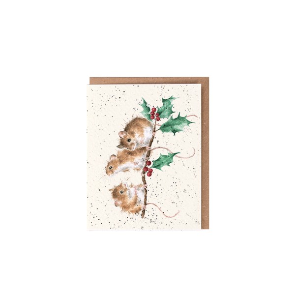 Wrendale Mini-Karten XGE011 Christmas Mice