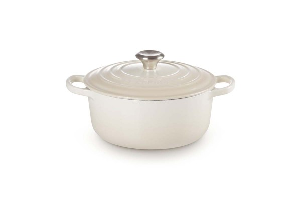 Le Creuset Gusseisen - Signature 21177207164430 Bräter rund 20cm 2,4L - Meringue