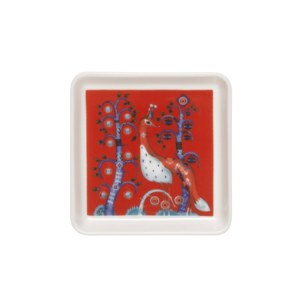 Iittala Taika Rot 1072381 Teller quadratisch 12x12cm