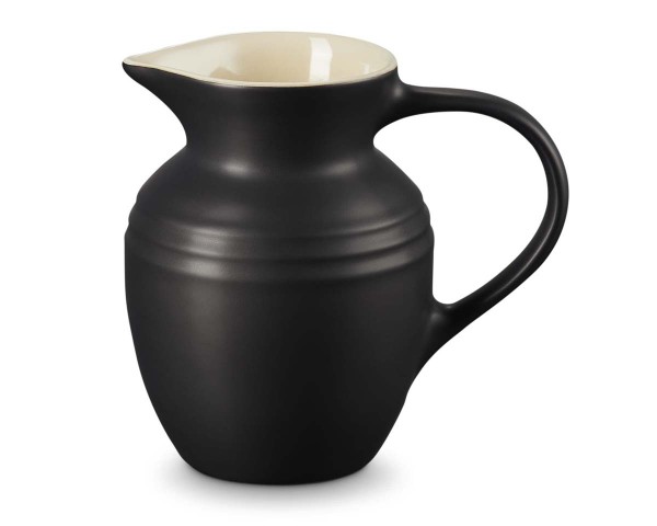 Le Creuset Steinzeug 70903060000002 Saftkrug klein Klassik 0,6L - Schwarz Matt