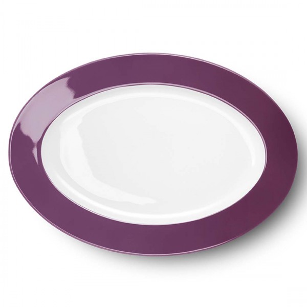 Dibbern Solid Color 2022300025 Pflaume Platte oval 36 cm