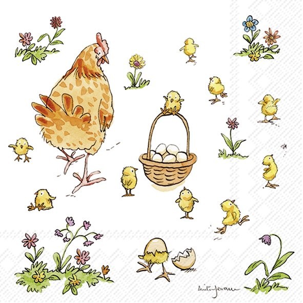 Ihr Mother Hen L1067700 Lunch-Servietten 33 x 33 cm