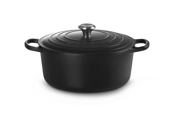 Le Creuset Gusseisen - Signature 21177300000430 Bräter rund mit schwarzer Innenemaille 30cm 8,1L - S