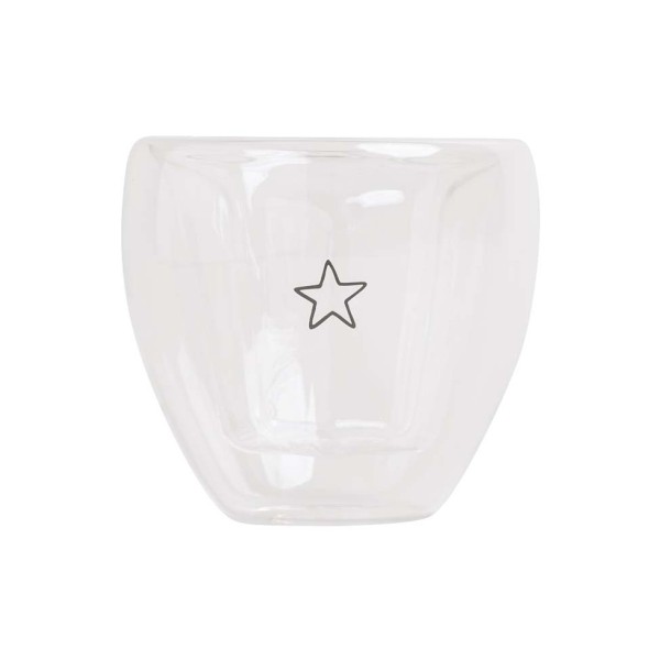 Eulenschnitt gl-184-ve Doppelwandiges Sternglas 0,2l Stern