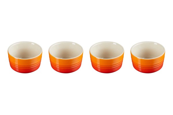 Le Creuset Poterie 79109100900000 Mini Förmchen 4er-Set - Ofenrot