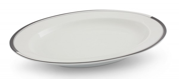 Friesland La Belle Black &amp; White Platte oval (4) 32 cm