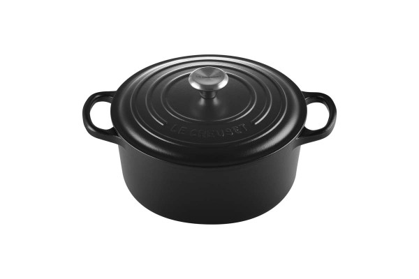 Le Creuset Kochgeschirr 21177220000430 Bräter Rund Signature 22cm - Schwarz