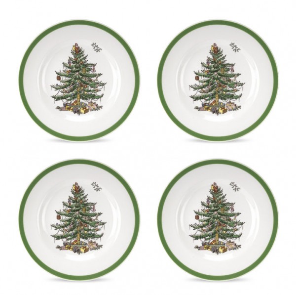 Spode Christmas Tree 4er-Set Brotteller (XT0160-X) 15 cm