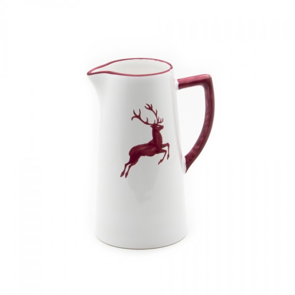 Gmundner Keramik Bordeauxroter Hirsch Wasserkrug (KRWA07) 0,7 l