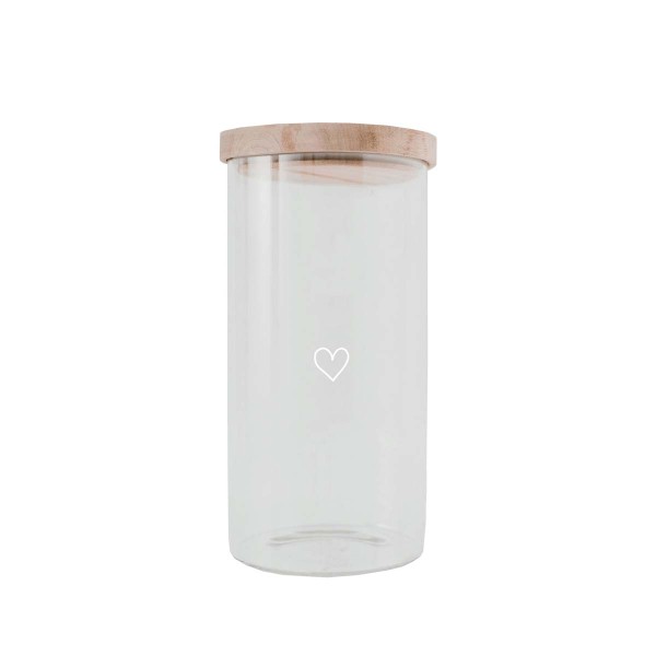 Eulenschnitt gl-004-ve Vorratsglas Herz 19cm