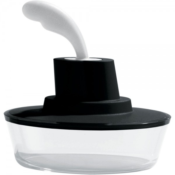 Alessi Ship Shape ASG13 B Butterdose - Schwarz