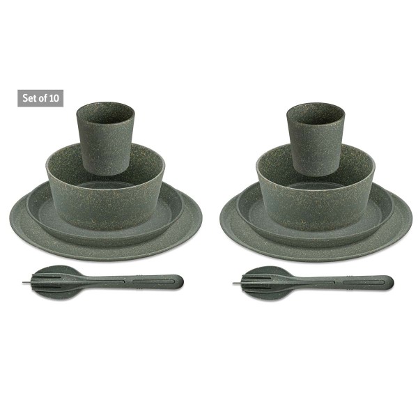 Koziol CONNECT SET HELSINKI 7875701 Geschirrset 10-teilig - Nature Ash Grey