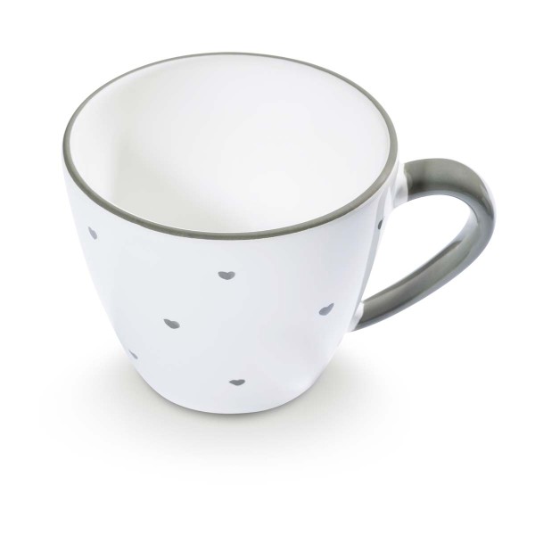 Gmundner Herzerl Grau 0013TKGO09 Kaffeetasse Gourmet 0,2L