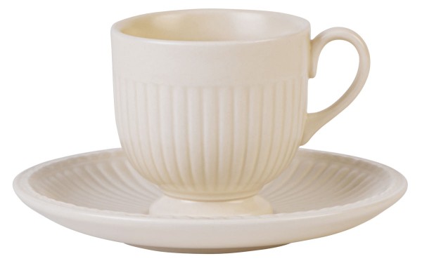 Wedgwood Edme Plain Espresso-Obere 0,94 l mit Untertasse 12,8 cm in GK