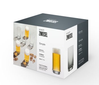 Schott Zwiesel SIMPLE (Convention) 7745 BIERBECHER 42, 6er Geschenkkarton, Höhe 140 mm/ 345 ml
