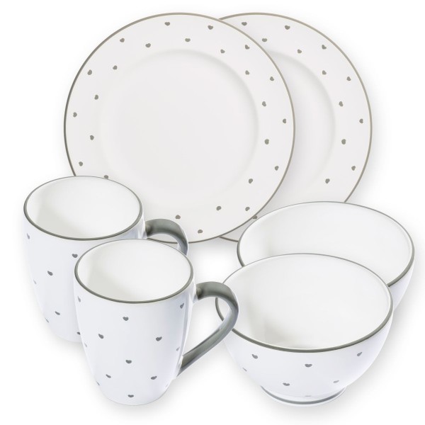 Gmundner Herzerl Grau 0013HUGO06SET Hüttenfrühstück für 2 Gourmet