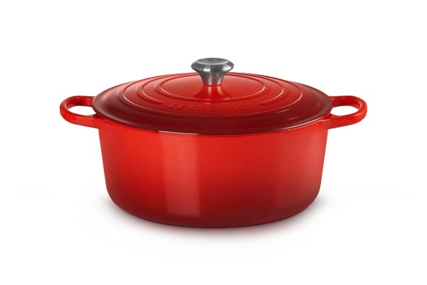 Le Creuset Gusseisen - Signature 21177300602430 Bräter rund 30cm 8,1L - Kirschrot