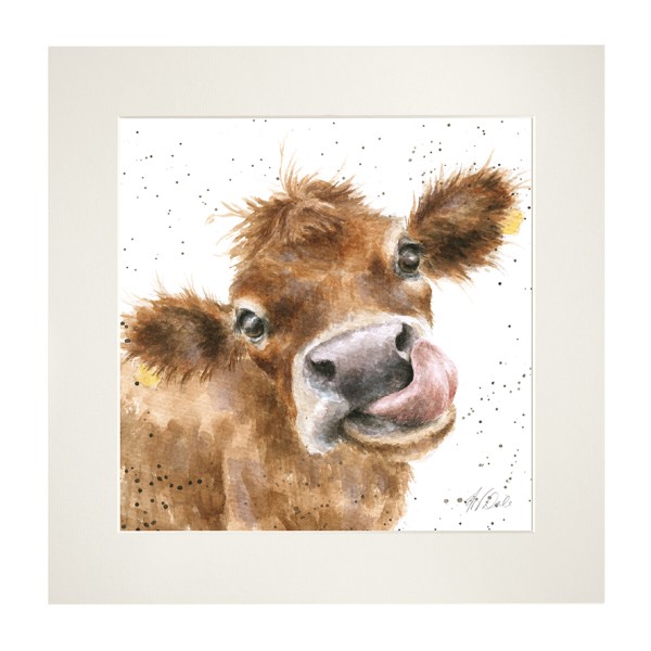 Wrendale Mounted Prints MP127 "Mooooo" - Kuh