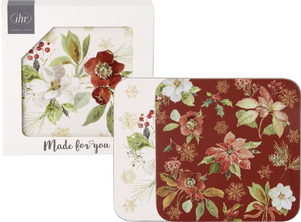Ihr POINSETTIA BOUQUET US1087300 Untersetzer (Kork) 10 x 10 cm (4 Stck.)