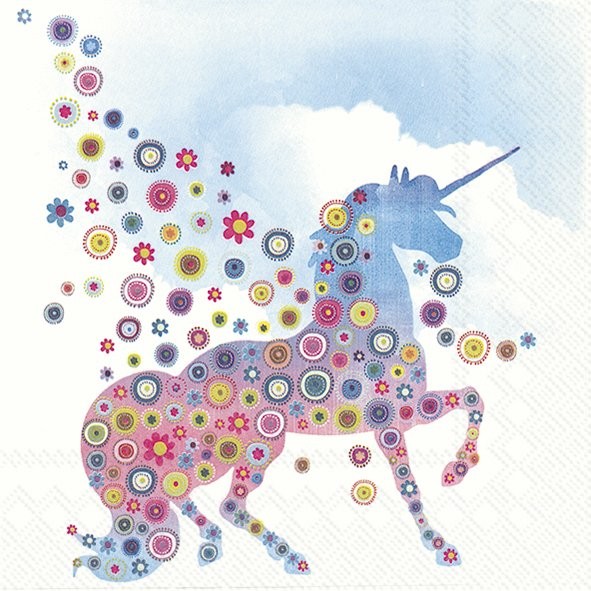 Ihr Magic Unicorn L 767400 20 Lunch-Servietten 33 x 33 cm