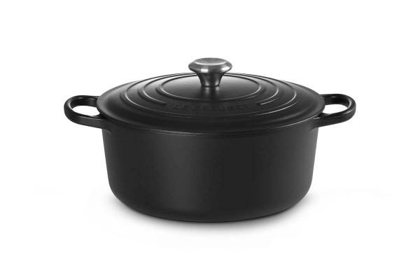 Le Creuset Gusseisen - Signature 21177280002430 Bräter rund 28cm 6,7L - Schwarz Matt