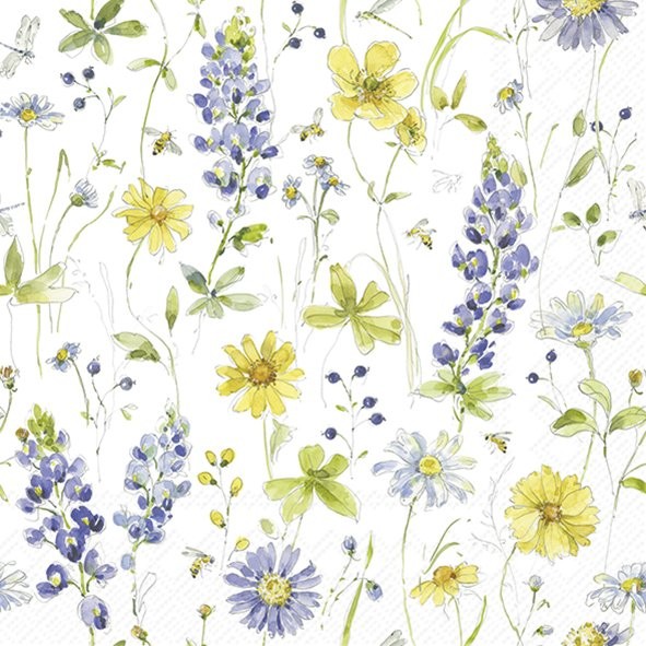 Ihr Lovely Blues Allover L1035700 Lunch-Servietten 33 x 33 cm