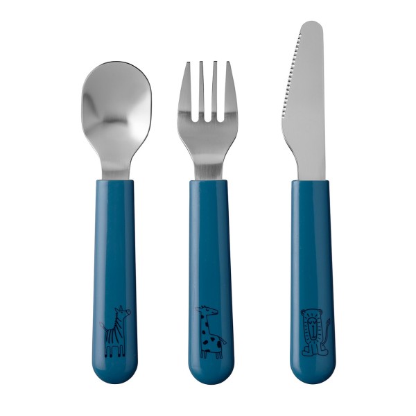 Mepal Mio 108033014600 Kinder-Besteckset 3-tlg. - Deep Blue