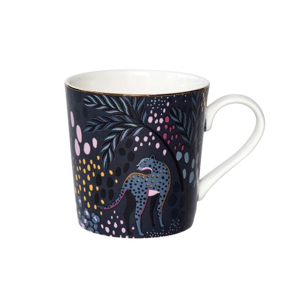 Portmeirion Sara Miller Gifting SMGFL78914-XG Becher 0,34l - Midnight Leopard