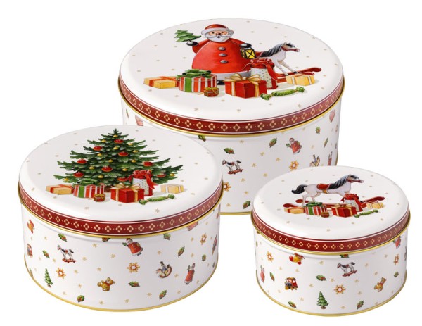 Villeroy &amp; Boch Winter Collage Accessoires 35-9391-0089 Keksdosen Set 3