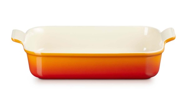 Le Creuset Steinzeug 71102320900001 Auflaufform rechteckig Tradition 32cm 4L - Ofenrot