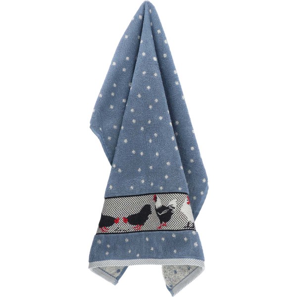 Bunzlau Castle 6313-G Küchenhandtücher Chickens Grau-Blau