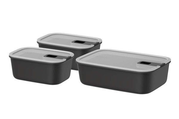 Mepal Easyclip 106181441100 Set 3tlg. (2x 0,7l+1,5l) - Nordic Black