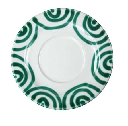 Gmundner Grüngeflammt 0100TUFS15 Unterteller Häferl/Schok. 15 cm