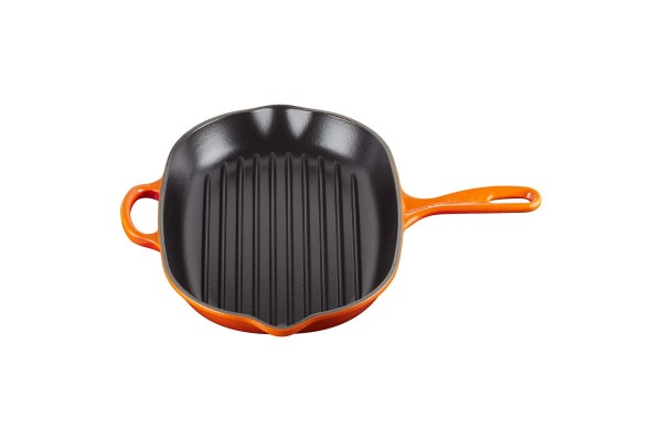 Le Creuset Pfannen 20194320900422 Grillpfanne Oval Signature 32cm - Ofenrot