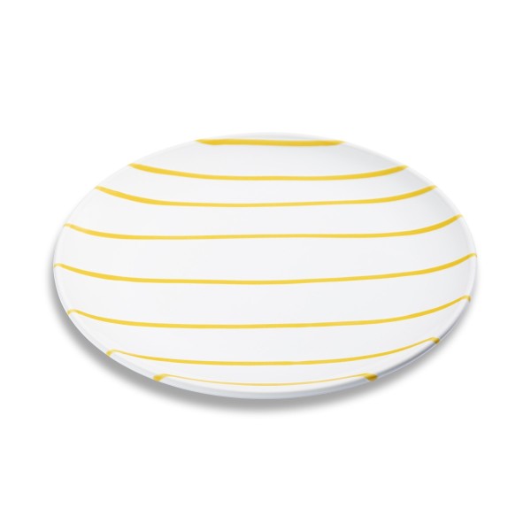 Gmundner Gelb gestreift 0101TFCU25ST Speiseteller Cup (Ø 25cm)