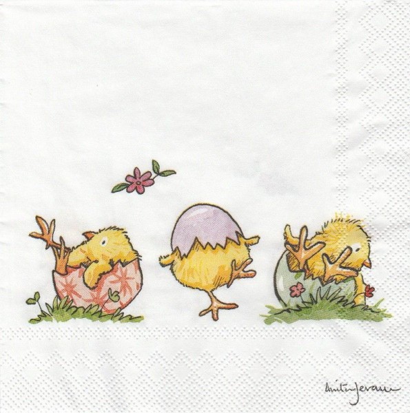 IHR Lovely Little Chicks C810600 Cocktail-Servietten 25 x 25 cm