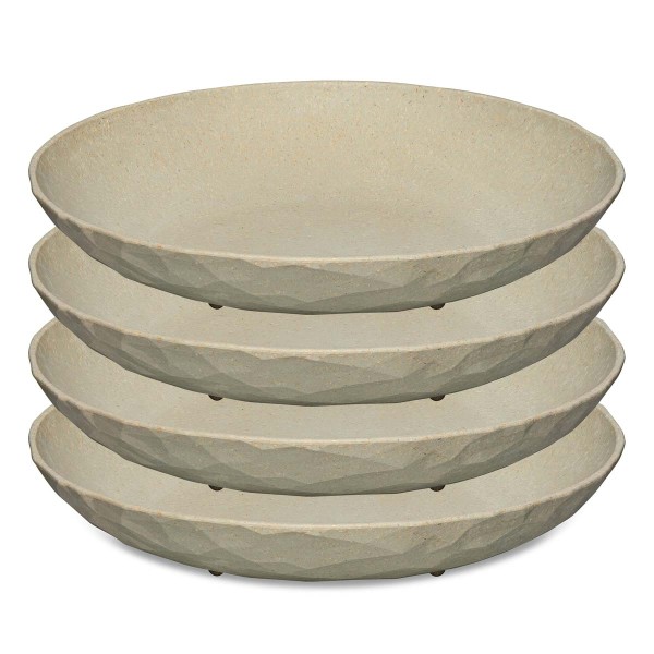 Koziol CLUB 5006700 4x Teller tief 22cm - Nature Desert Sand