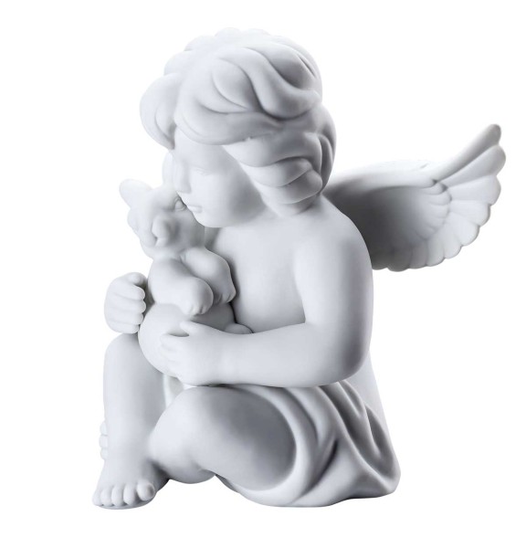 Rosenthal Engel mittel Weiss matt mit Hase 10,5 cm (Auslauf zum 31.12.24)