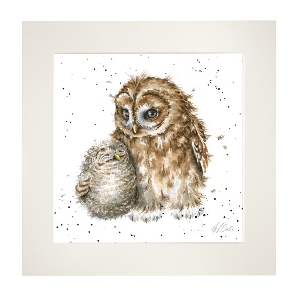 Wrendale Mounted Prints MP182 "Owl-Ways By Your Side" - Eulen