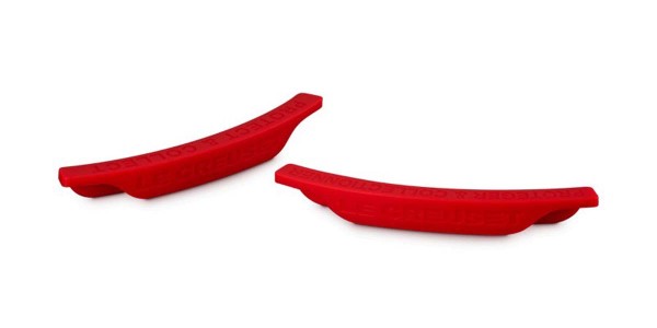 Le Creuset Silikon 42818110601500 2er-Set Stapelschutz - Kirschrot